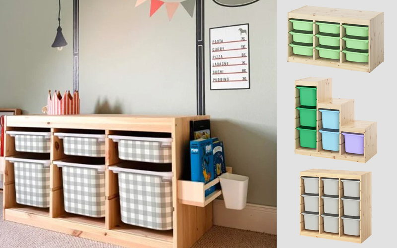 ُسیستم ذخیره سازی به سبک Ikea Trofast